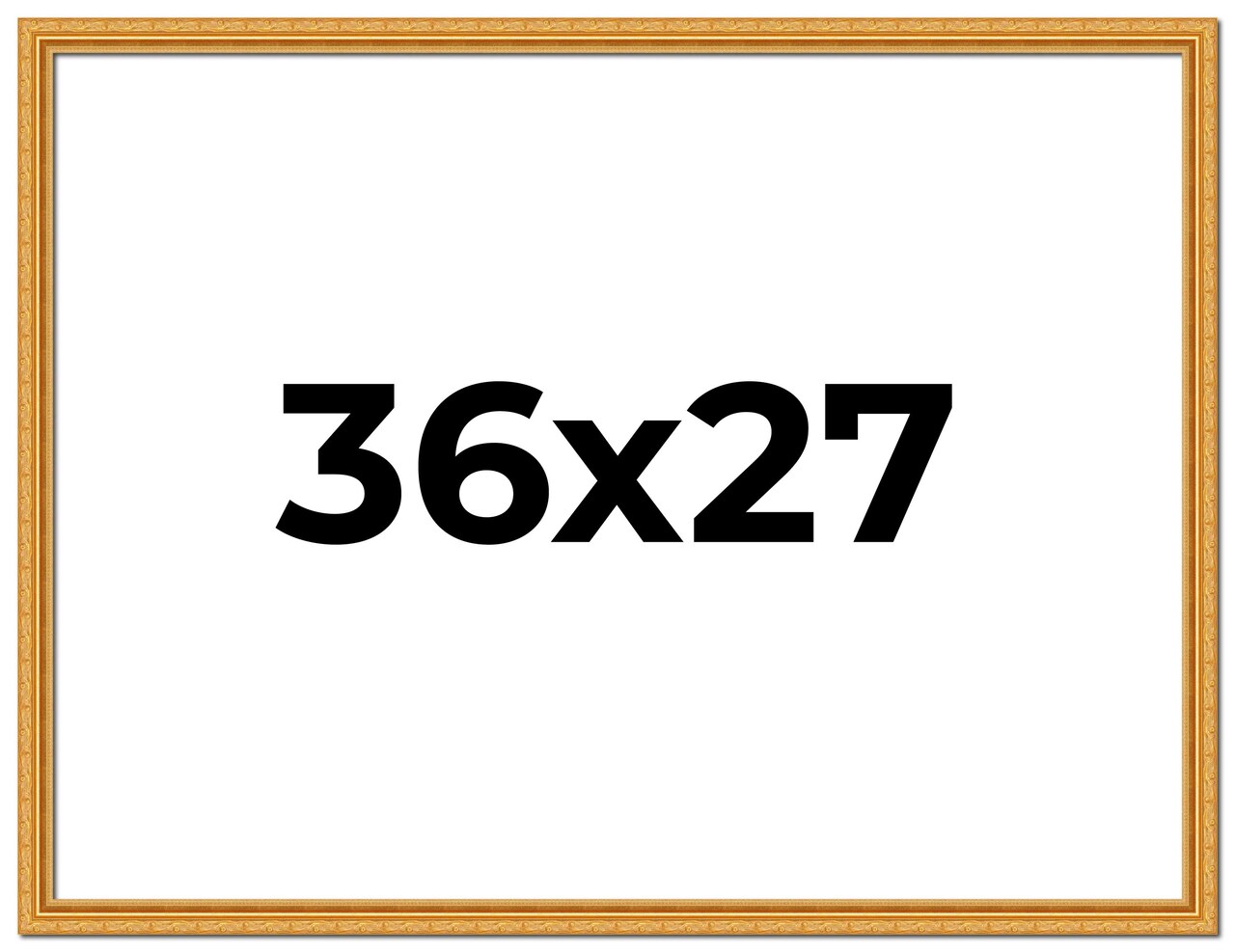 36x27 Solid Wood Antique Picture Frame with UV-Resistant Acrylic & Acid-Free Backing, Available in 4 Finishes: Bronze, Gold, Silver, and Gold with Black